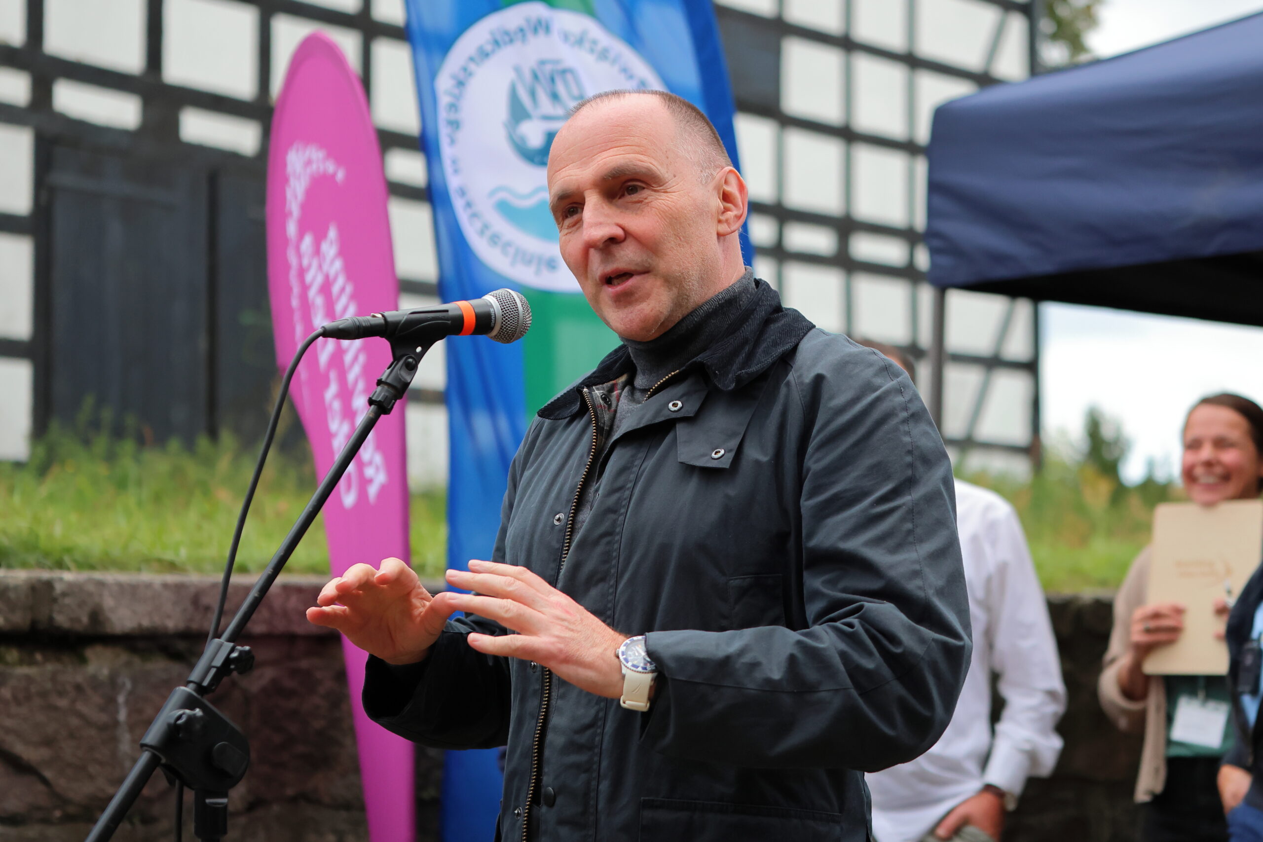 The Voivode of the West Pomeranian Voivodeship, Adam Rudawski during the opening ceremony