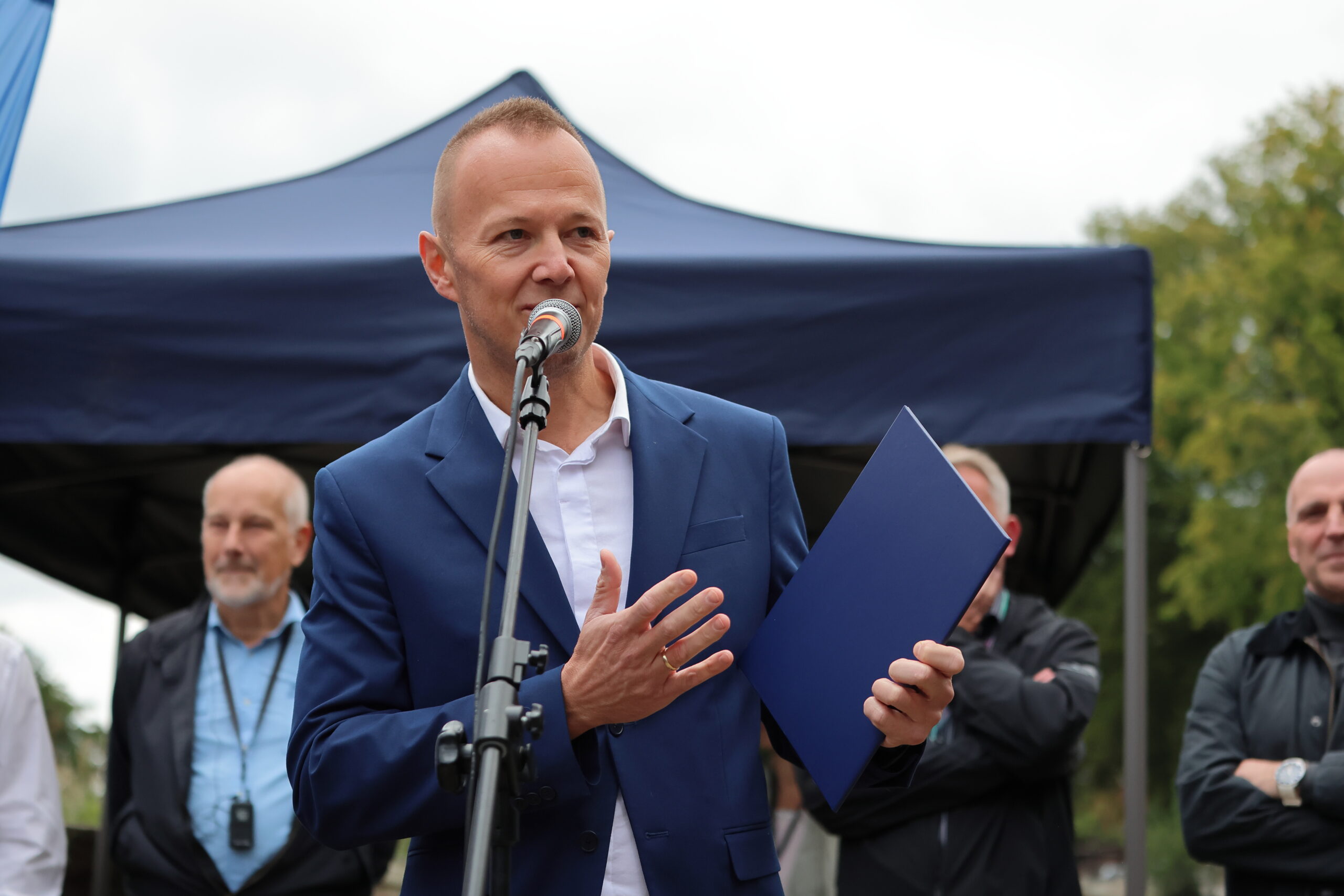 Mayor of the Goleniów Municipality, Krzysztof Sypień, during the opening ceremony